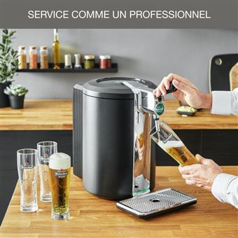 Pompe à bière KRUPS YY4809FD Beertender® Compact, Tireuse + Accessoires 65 W Noir/chrome