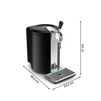 Pompe à bière KRUPS YY4809FD Beertender® Compact, Tireuse + Accessoires 65 W Noir/chrome