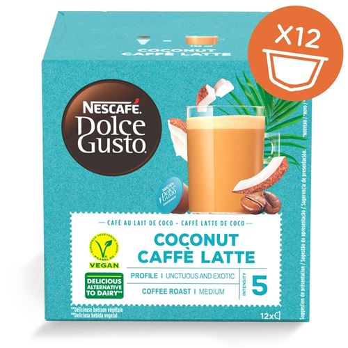 Doos van 12 capsules Nescafe Dolce Gusto Café Latte Coconut
