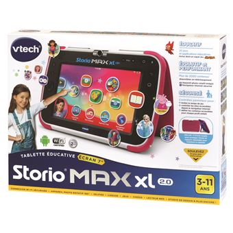 VTech Storio Max XL 2.0 Tablet Educativa 7'' Para Niños De 3 A 11 Años – Cámara Giratoria, WiFi, Control Parental Y Funda Antigolpes (Rosa)
