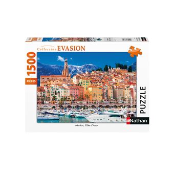 Puzzle 1500 pièces Nathan Menton Côte d'Azur