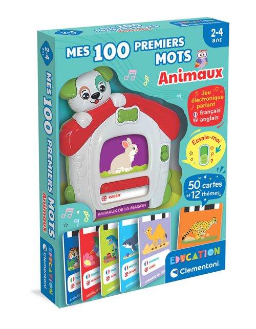 Jeu électronique Clementoni Mes 100 premiers mots bilingues Animaux