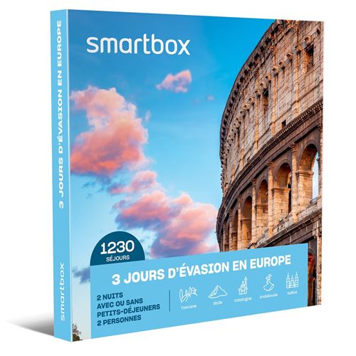 Coffret cadeau SmartBox 3 jours d'évasion en Europe