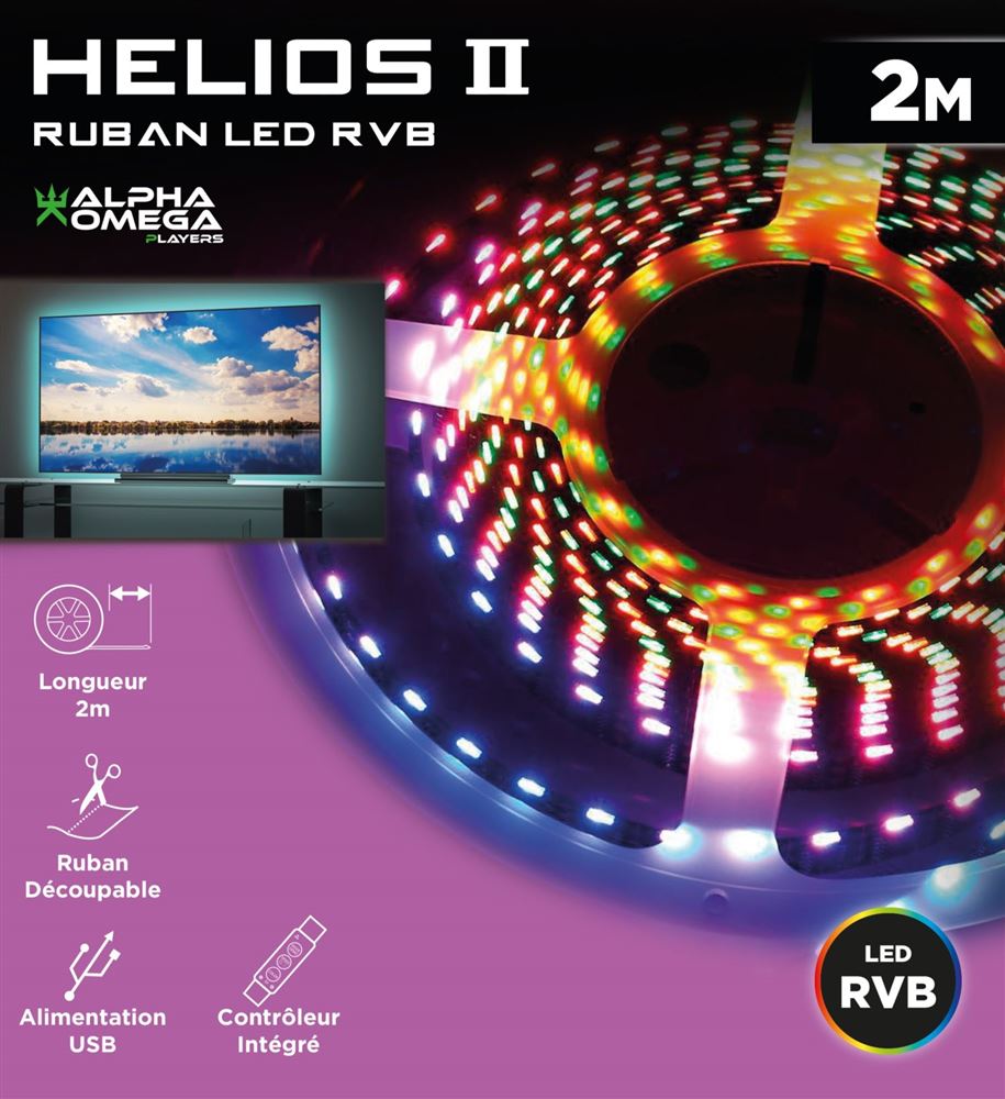 Ruban LED RVB Alpha Omega Players Helios II 2M - Autre accessoire gaming -  Achat & prix