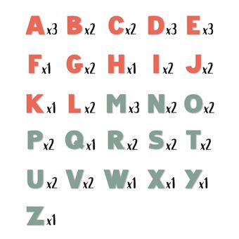 Set de 48 lettres magnétiques majuscules Smoby