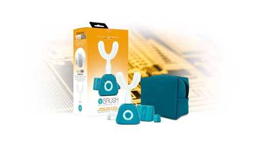 Brosse à dents électrique Y-Brush Pack Premium NylonMed V2 taille Enfant Bleu et Blanc