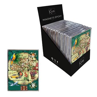 Boîte magnets Epoxy Kiub Voyage Modèle Aléatoire