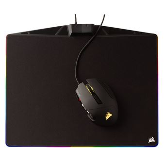 CORSAIR Tapis de Souris Gamer Rigide MM800C RGB POLARIS - 400mm x 340mm x 35mm - Revetement Tissu (CH-9440021-EU)