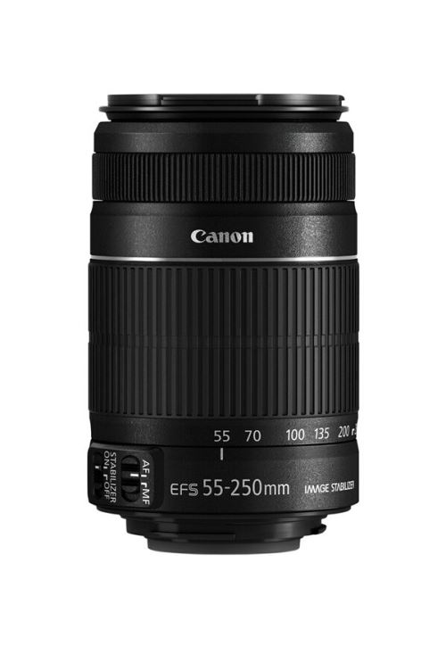 Objectif reflex Canon EF-S STM 55-250 mm F/4-5.6 IS Noir