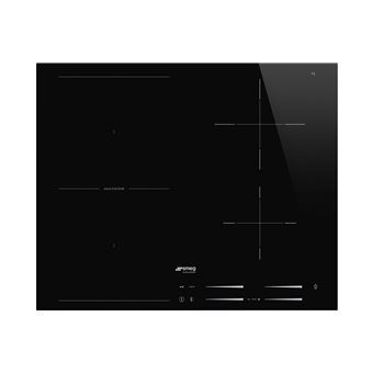 Smeg Universale SI1M7643B - Table de cuisson à induction - 4 plaques de cuisson - Niche - largeur : 56 cm - profondeur : 49 cm - noir - avec avant biseauté