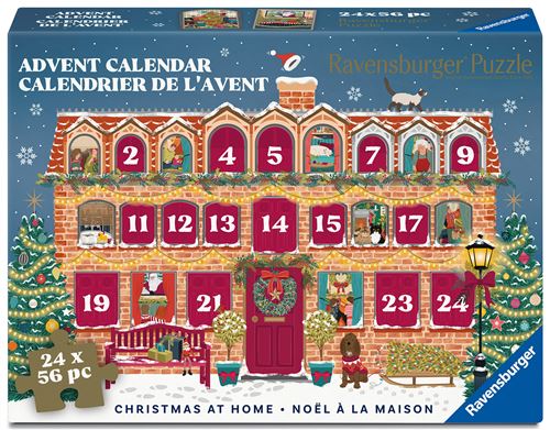 Calendrier de 'Avent 2026 Puzzles 24 x 56 pièces : Noël à la maison Ravensburger France - vue 2
