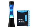 Lampe à poser Itotal Lave Base Noire Liquide Bleu Cire Blanche 30 W 40 cm