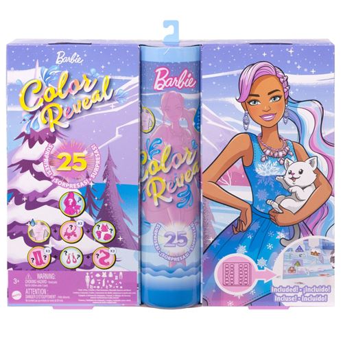 Poupée Barbie Calendrier De L'avent Color Reveal