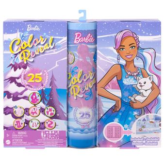Poupée Barbie Calendrier de l'avent Color Reveal