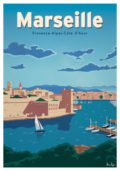 Affiche Sergeant Paper Marseille 30x42 cm Edition limitée signée