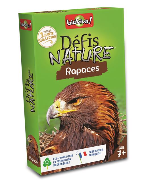 Jeu De Cartes Bioviva Défis Nature Rapaces