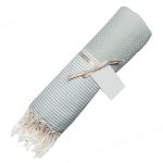 Fouta Febronie Nid d'abeille Ibiza Gris perle