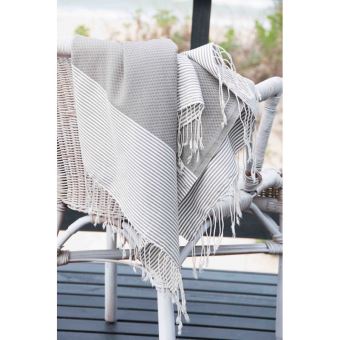 Fouta Febronie Nid d'abeille Ibiza Gris perle