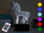 Lampe 3d Itotal avec télécommande Licorne