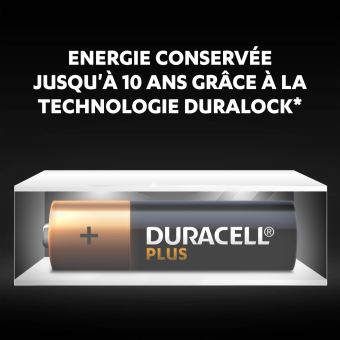 Pack de 6 piles Duracell AA Plus LR6