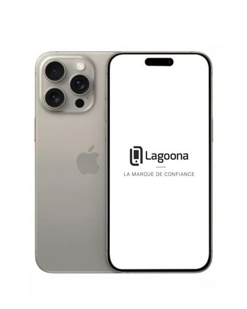 Apple iPhone 15 pro 6,1 5G Double SIM 128 Go Titane Naturel Reconditionné Grade A Lagoona