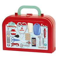Mallette Docteur Enfant 44 Pièces – Kit Déguisement Avec Stéthoscope, Poupée Et Diagramme Anatomique – Cadeau Fille Garçon Dès 3 Ans (rose)