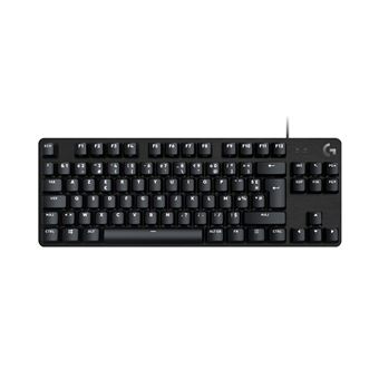 Logitech G413 TKL SE - Clavier - TKL - rétro-éclairé - USB - AZERTY - Belge - commutateur : Tactile - noir - 1