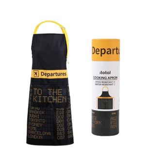 Tablier de cuisine Itotal Departures Noir et Orange