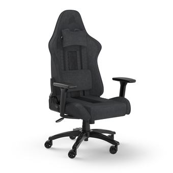 Chaise gaming Corsair TC100 Relaxed Fabric Gris et Noir