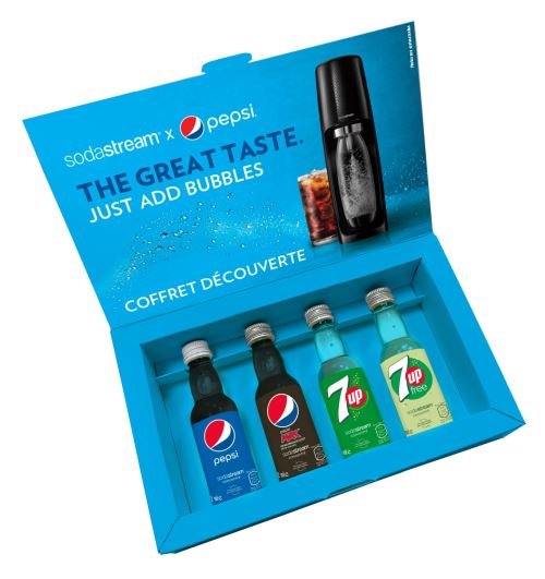 Coffret découverte Sodastream de 4 saveurs Pepsi