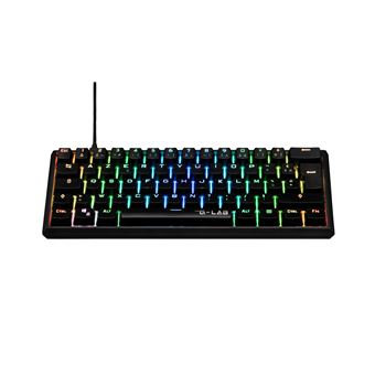 Clavier gaming filaire Azerty The G-Lab Keyz Thallium Switch Bleu Noir