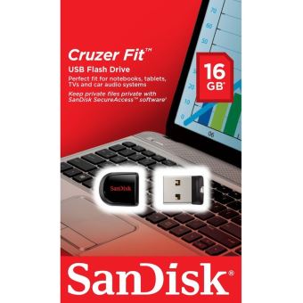 Sandisk Mini Clé USB 2.0 Cruzer Fit 16 Go - Clé USB
