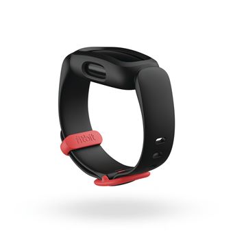 Bracelet connecté Fitbit Ace Bracelet Sport Noir et rouge