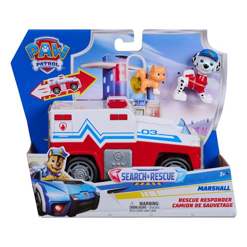 Véhicule + Figurine Paw Patrol Search & Rescue Marcus Pat'patrouille