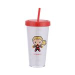 Verre avec paille Miniso Marvel 420 ml Capitaine Marvel 420 ml