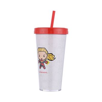 Verre avec paille Miniso Marvel 420 ml Capitaine Marvel 420 ml