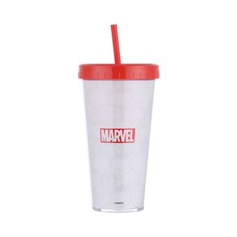 Verre avec paille Miniso Marvel 420 ml Capitaine Marvel 420 ml