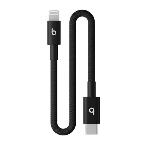 Câble Beats USB-C vers Lightning 20 cm Noir pour iPhone