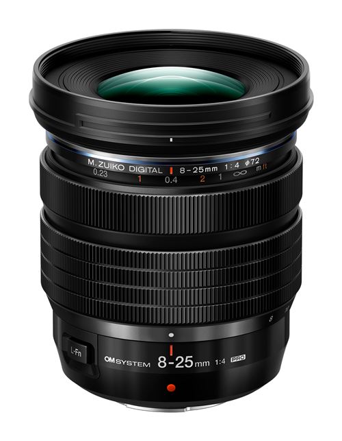 Objectif Hybride OM System M.Zuiko Digital ED 8-25mm f/4 PRO – Zoom Ultra Grand-Angle