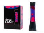 Lampe à poser Itotal Lave Base Noire Liquide Violet Cire Rose 30 W 40 cm