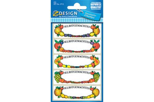 Avery - zweckform z-design étiquettes pour ménage fraise & groseille, en papier inscriptible, décollable contenu 3 planches d