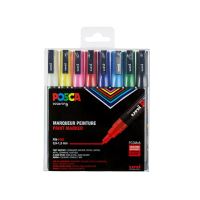 POSCA Set de 16 Marqueurs PC8K pointe large biseautée couleurs