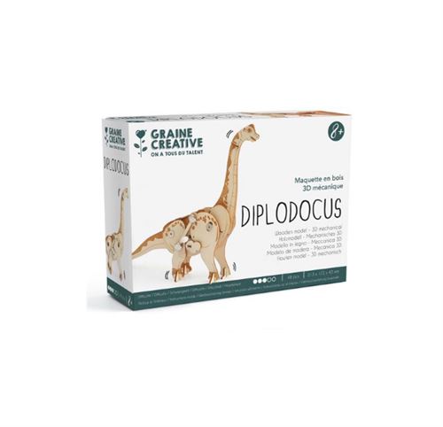 Maquette 3D mécanique en bois Graine Créative Diplodocus