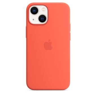 Coque en silicone avec MagSafe pour iPhone 13 mini Nectarine