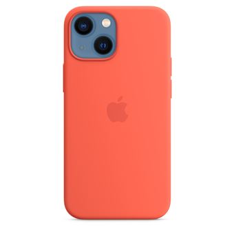 Coque en silicone avec MagSafe pour iPhone 13 mini Nectarine