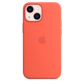 Coque en silicone avec MagSafe pour iPhone 13 mini Nectarine