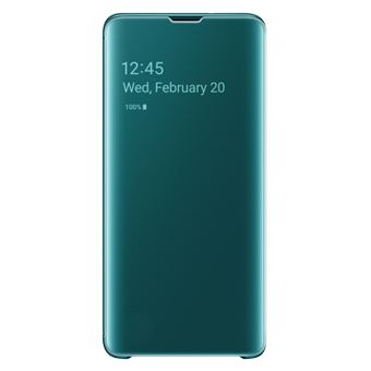 Housse avec affichage Samsung Clear View Vert pour Galaxy S10
