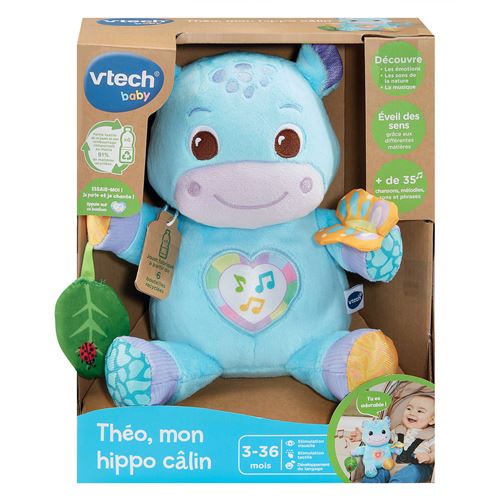 VTECH THÉO MON HIPPO CALIN BOUTEILLES PLASTIQUE RECYCLÉES .