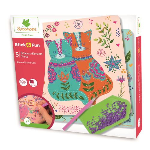 Stick N Fun Tableaux Diamants Chats Stick'N Fun