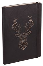 Carnet Clairefontaine Cuir A5 Forest Cerf Noir